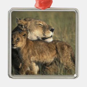 Kenia, Masai Mara Game Reserve, Leeuwin Metalen Ornament