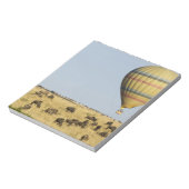 Kenia, Masai Mara. Toeristen rijden op heteluchtba Notitieblok (Linkerzijde)