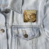 Kenia, Masai Mara Vierkante Button 5,1 Cm (In situ)