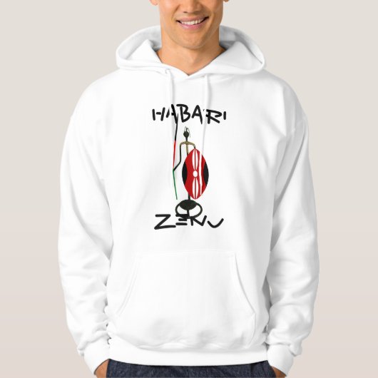 Kenia met Liefde: Onthulling Unieke Maasai Warrior Hoodie (Voorkant)