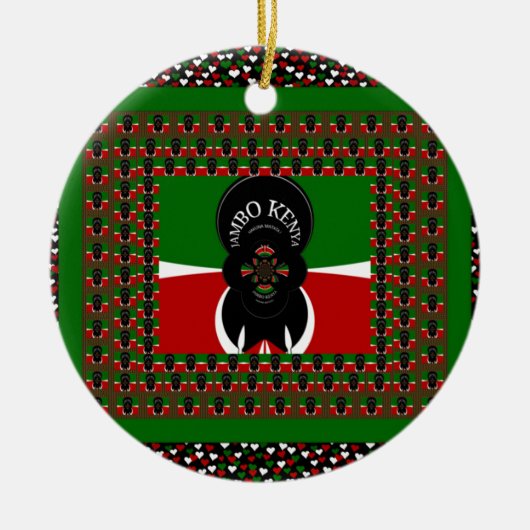 Kenia mooie heetten keramisch ornament (Voorkant)