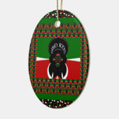 Kenia mooie heetten keramisch ornament (Links)