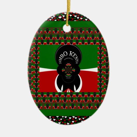 Kenia mooie heetten keramisch ornament (Voorkant)