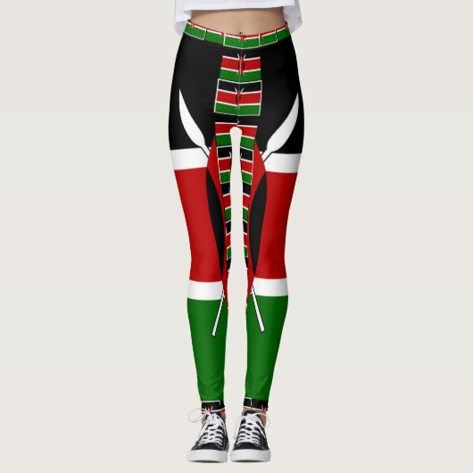 Kenia mooie mooie mooie racestrepen leggings (Voorkant)