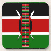Kenia Naadloze Miniatuur Vlaggen Grens Lijsten Art Bier Onderzetter (Voorkant)