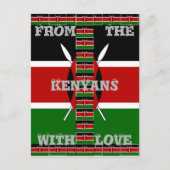 Kenia Naadloze Miniatuur Vlaggen Grens Lijsten Art Briefkaart (Voorkant)