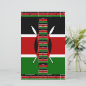 Kenia Naadloze Miniatuur Vlaggen Grens Lijsten Art Briefpapier (Staand voorkant)