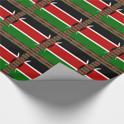 Kenia Naadloze Miniatuur Vlaggen Grens Lijsten Art Cadeaupapier (Hoek)