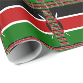 Kenia Naadloze Miniatuur Vlaggen Grens Lijsten Art Cadeaupapier (Rol Hoek)