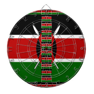 Kenia Naadloze Miniatuur Vlaggen Grens Lijsten Art Dartbord