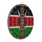 Kenia Naadloze Miniatuur Vlaggen Grens Lijsten Art Dartbord (Voorkant Links)