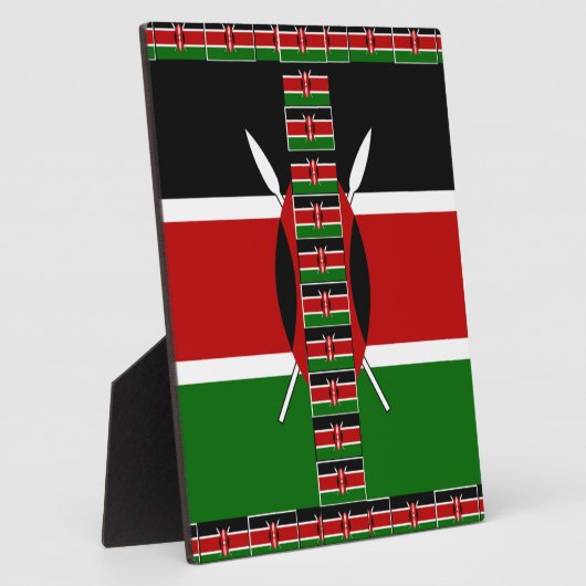 Kenia Naadloze Miniatuur Vlaggen Grens Lijsten Art Fotoplaat (Zijkant)