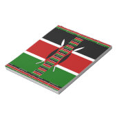 Kenia Naadloze Miniatuur Vlaggen Grens Lijsten Art Notitieblok (Linkerzijde)