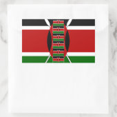 Kenia Naadloze Miniatuur Vlaggen Grens Lijsten Art Rechthoekige Sticker (Tas)