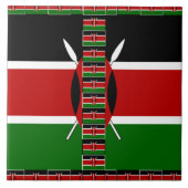 Kenia Naadloze Miniatuur Vlaggen Grens Lijsten Art Tegeltje (Voorkant)