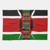 Kenia Naadloze Miniatuur Vlaggen Grens Lijsten Art Theedoek (Horizontaal)