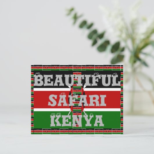 Kenia Nairobi Briefkaart Horizontale Sjabloon (Staand voorkant)