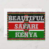 Kenia Nairobi Briefkaart Horizontale Sjabloon (Voorkant / Achterkant)