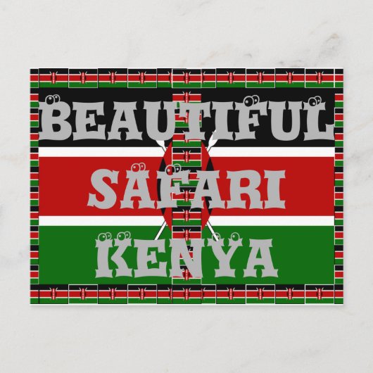 Kenia Nairobi Briefkaart Horizontale Sjabloon (Voorkant)
