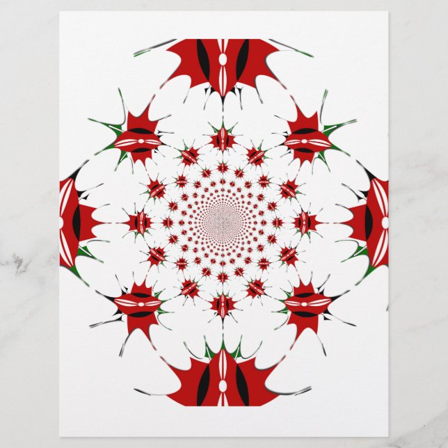 Kenia Nationaal Vlaggenschild Kaleidoscoop Patroon (Voorkant)