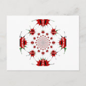 Kenia Nationaal Vlaggenschild Kaleidoscoop Patroon Briefkaart (Voorkant)