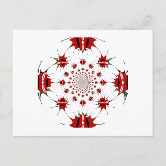 Kenia Nationaal Vlaggenschild Kaleidoscoop Patroon Briefkaart (Voorkant)