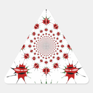 Kenia Nationaal Vlaggenschild Kaleidoscoop Patroon Sticker