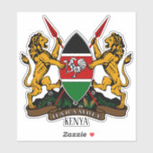 Kenia Nationaal wapen Patriottisch Sticker (Vel)