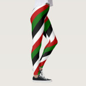 Kenia National Flag Colors Diagonal Striped Leggings (Rechts)