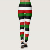 Kenia National Flag Colors Horizontal Striped Leggings (Achterkant)