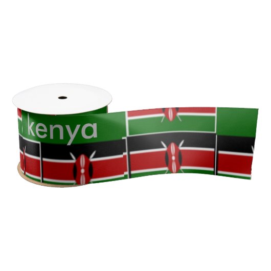 Kenia National Flag kleuren XOXO Satijnen Lint (Spoel)