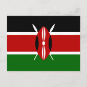 Kenia - Nationale vlag van Kenia Briefkaart (Voorkant)