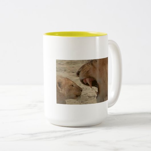 Kenia Nice Day Safari Reizen heerlijk inspirerend Tweekleurige Koffiemok (Voorkant rechts)