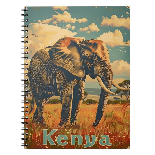 Kenia Olifant Notitieboek (Voorkant)