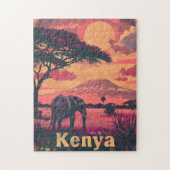 Kenia Olifant Sunset Legpuzzel (Verticaal)