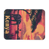 Kenia Olifant Sunset Magneet (Horizontaal)