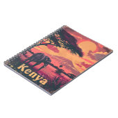 Kenia Olifant Sunset Notitieboek (Linkerzijde)