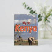 Kenia Oude vakantieposter Briefkaart (Staand voorkant)
