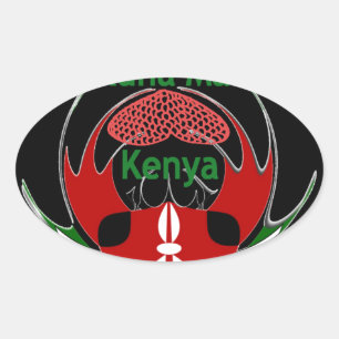 Kenia Ovale Sticker