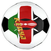 Kenia patriottisch Football & Keniaanse vlag/sport Voetbal (Gedraaid)