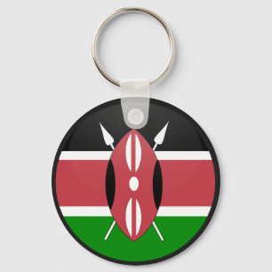 Kenia quality Flag Circle Sleutelhanger