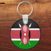 Kenia quality Flag Circle Sleutelhanger (Voorkant)