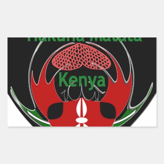 Kenia Rechthoekige Sticker (Voorkant)