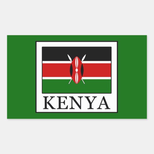 Kenia Rechthoekige Sticker (Voorkant)