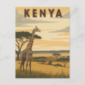 Kenia Reizen - Afrikaanse Giraffe Briefkaart (Voorkant)
