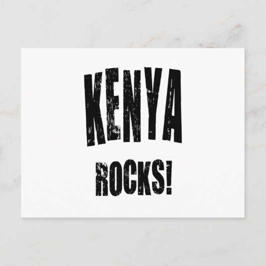 Kenia Rocks. Briefkaart (Voorkant)