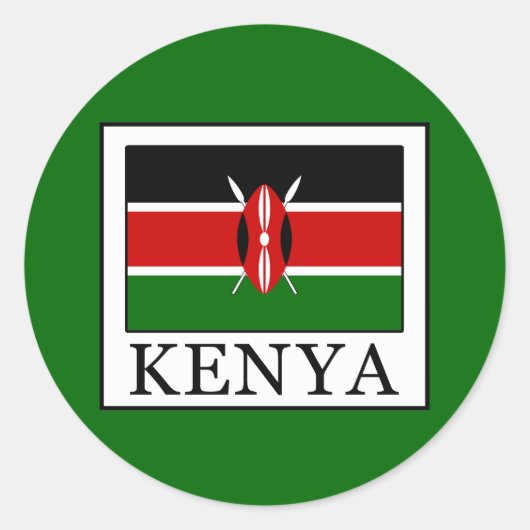 Kenia Ronde Sticker (Voorkant)