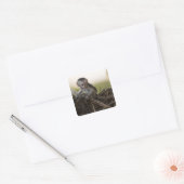 Kenia, Samburu Game Reserve. Vervet Monkey Vierkante Sticker (Envelop)