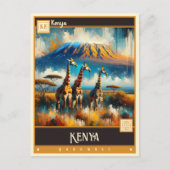 Kenia | schilderij briefkaart (Voorkant)
