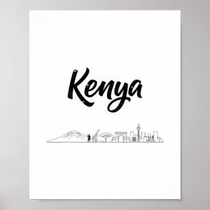 Kenia Skyline Reis Vakantie Outfits  Poster
